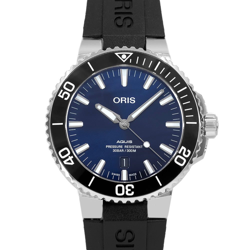 Oris 01 733 7732 4135-07 4 21 64FC Aquis Blue Dial Auto