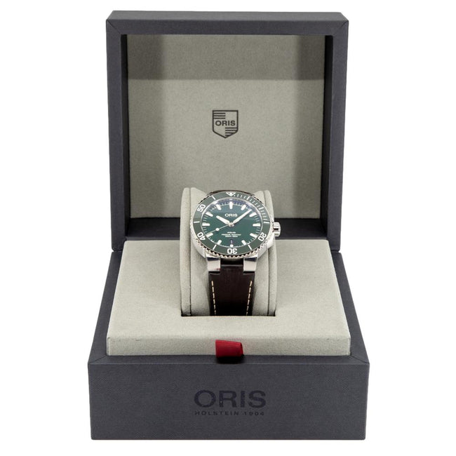 Oris 01 733 7732 4157-07 5 21 10FC Aquis Green Dial Watch
