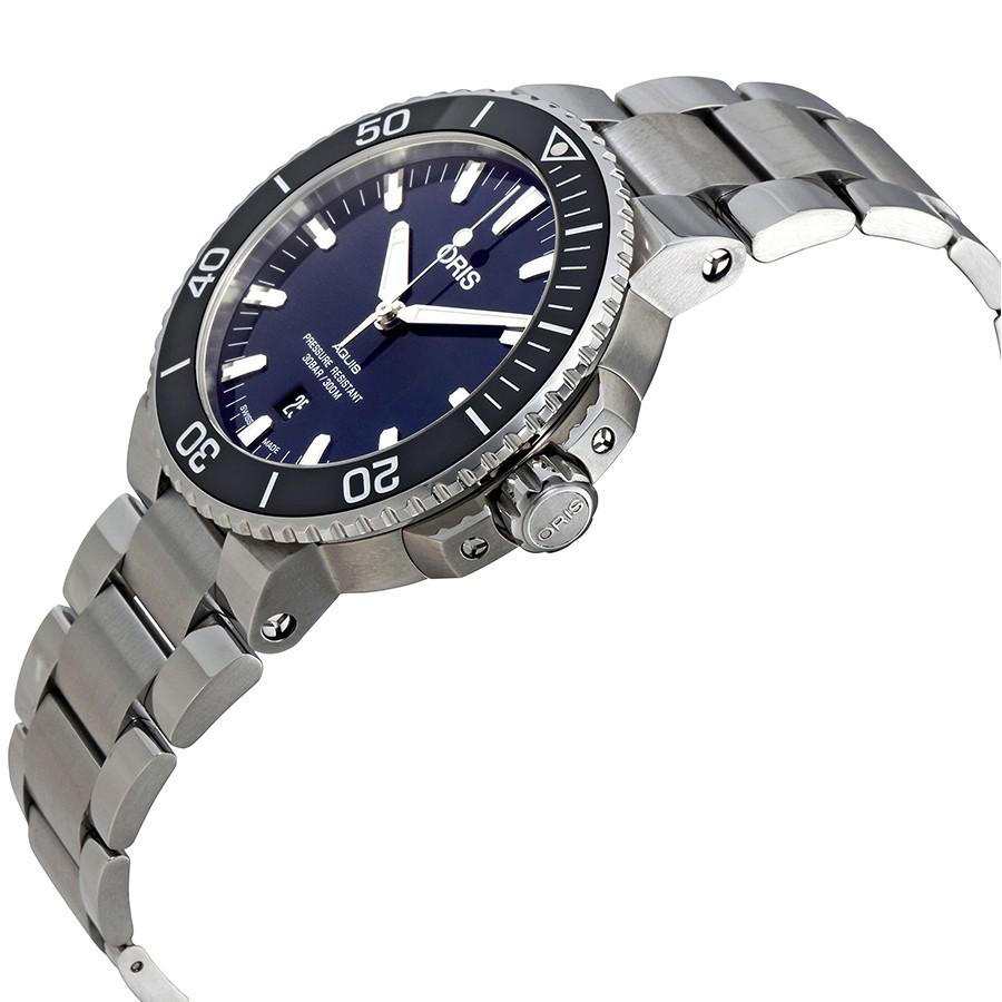 Oris 01 733 7766 4135-07 8 22 05PEB Aquis Blue Dial Watch