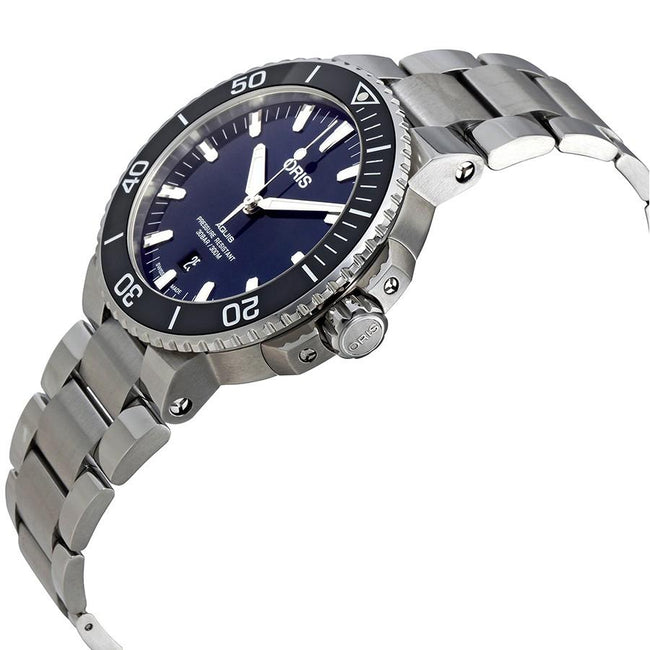 Oris 01 733 7766 4135-07 8 22 05PEB Aquis Blue Dial Watch