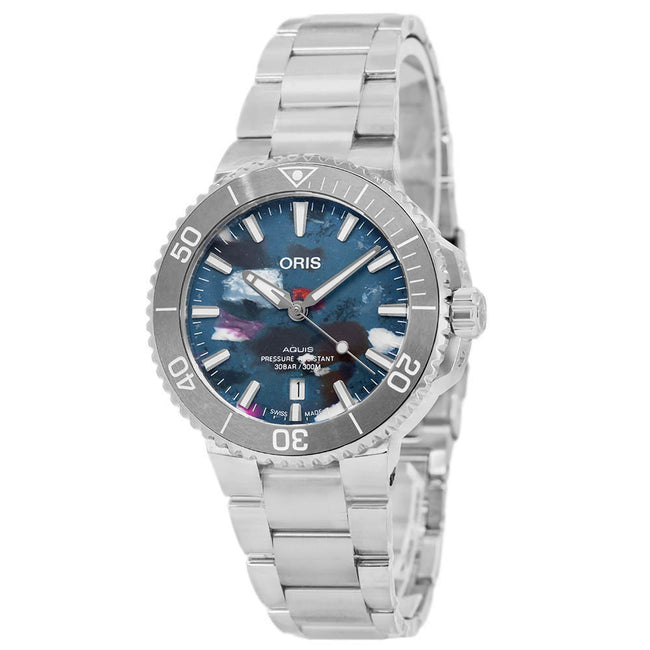 Oris Men's 01 733 7766 4150-Set Aquis Date Upcycle Automatic