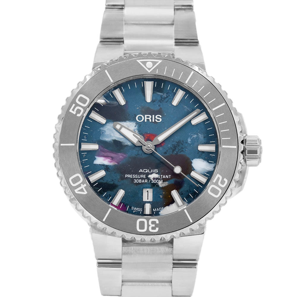 Oris Men's 01 733 7766 4150-Set Aquis Date Upcycle Automatic