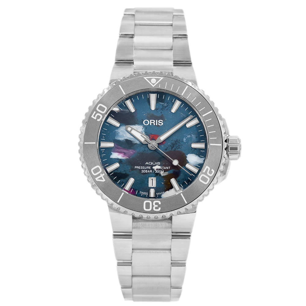Oris Men's 01 733 7766 4150-Set Aquis Date Upcycle Automatic