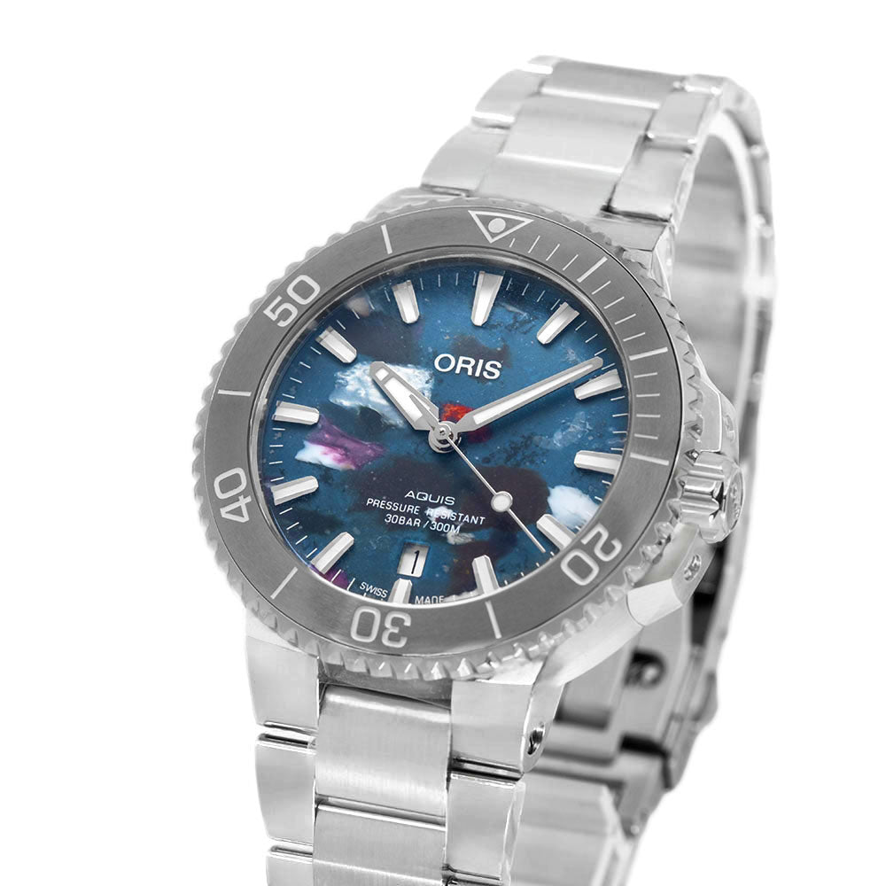 Oris Men's 01 733 7766 4150-Set Aquis Date Upcycle Automatic