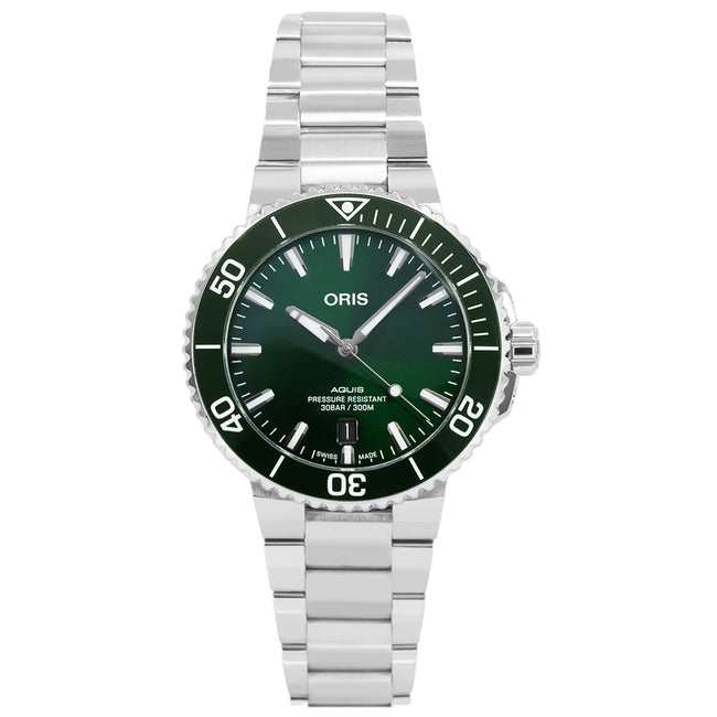 Oris 01 733 7766 4157-07 8 22 05PEB Datum Grünes Zifferblatt Uhr