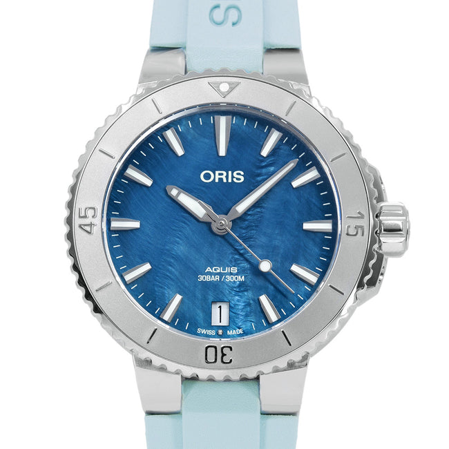 Oris 01 733 7770 4155-07 4 18 65FC Aquis Blue Dial Auto