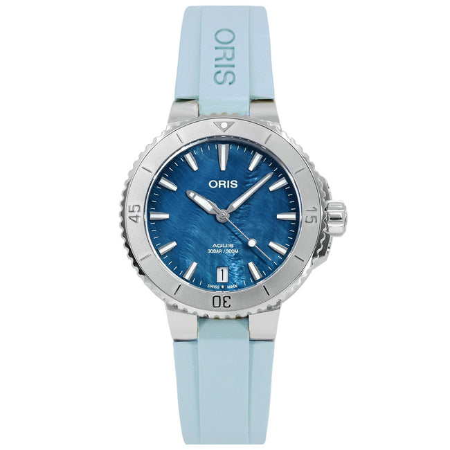 Oris 01 733 7770 4155-07 4 18 65FC Aquis Blue Dial Auto