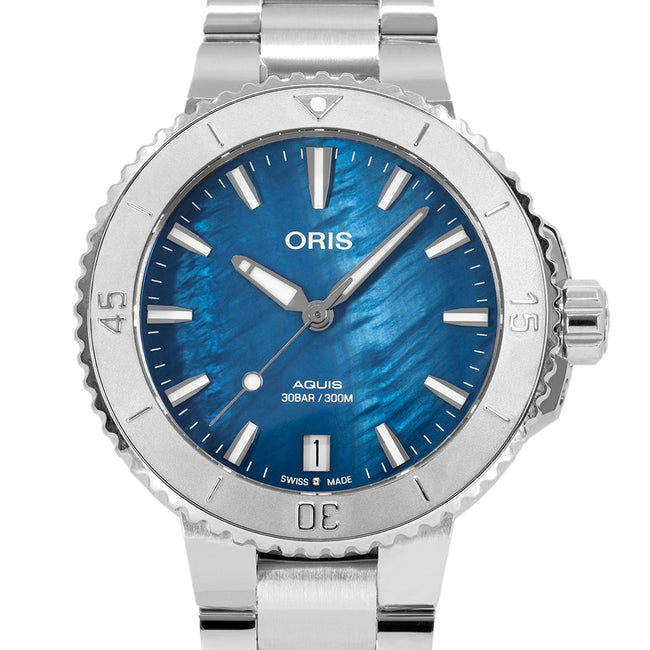 Oris 01 733 7770 4155-07 8 18 05P Aquis Blue Dial Auto