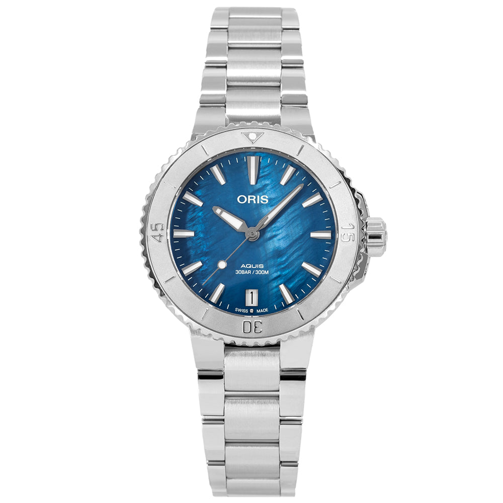 Oris 01 733 7770 4155-07 8 18 05P Aquis Blue Dial Auto