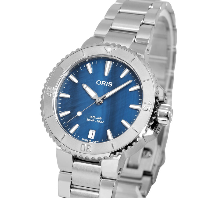 Oris 01 733 7770 4155-07 8 18 05P Aquis Blue Dial Auto