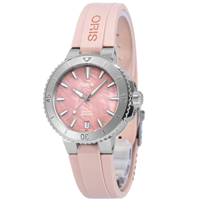 Oris 01 733 7770 4158-07 4 18 66FC Aquis Pink Dial Auto