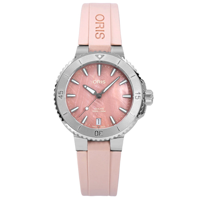 Oris 01 733 7770 4158-07 4 18 66FC Aquis Pink Dial Auto