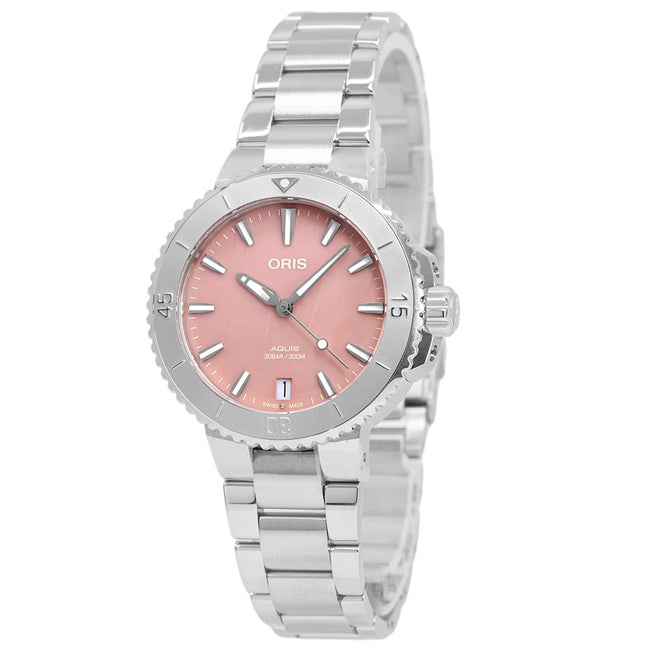 Oris 01 733 7770 4158-07 8 18 05P Aquis Pink Dial Auto