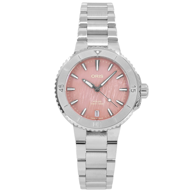 Oris 01 733 7770 4158-07 8 18 05P Aquis Pink Dial Auto