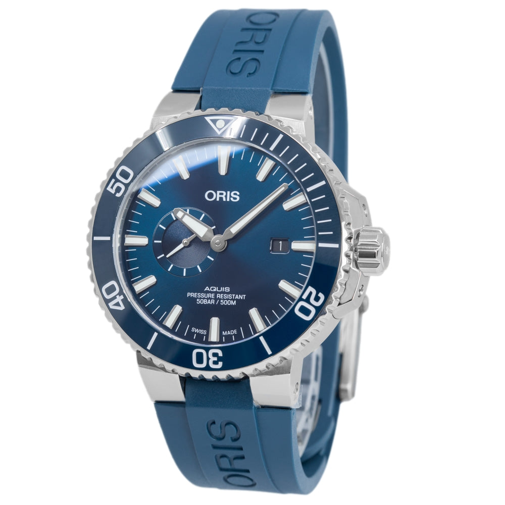 Oris 01 743 7733 4155-07 4 24 69EB Aquis Blue Dial Auto