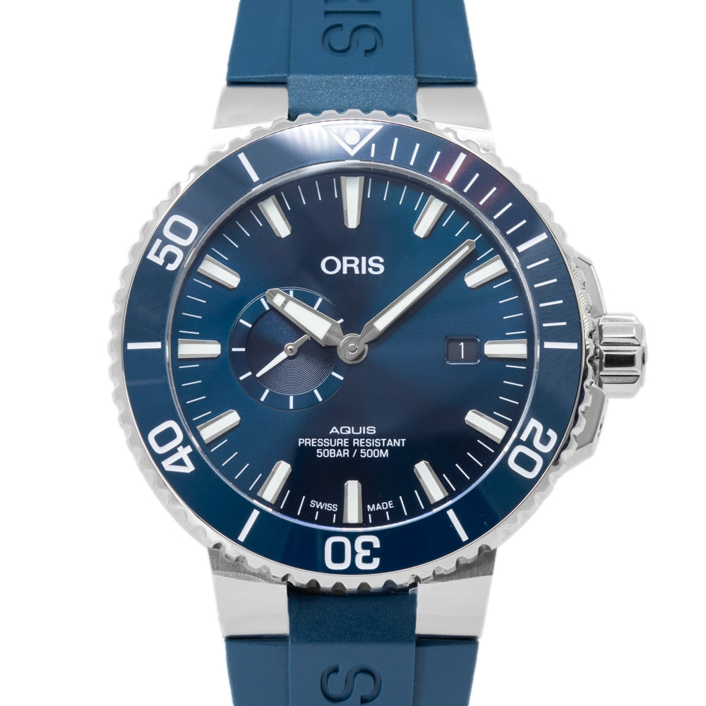 Oris 01 743 7733 4155-07 4 24 69EB Aquis Blue Dial Auto