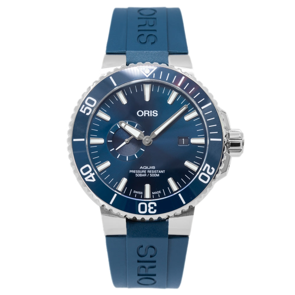 Oris 01 743 7733 4155-07 4 24 69EB Aquis Blue Dial Auto