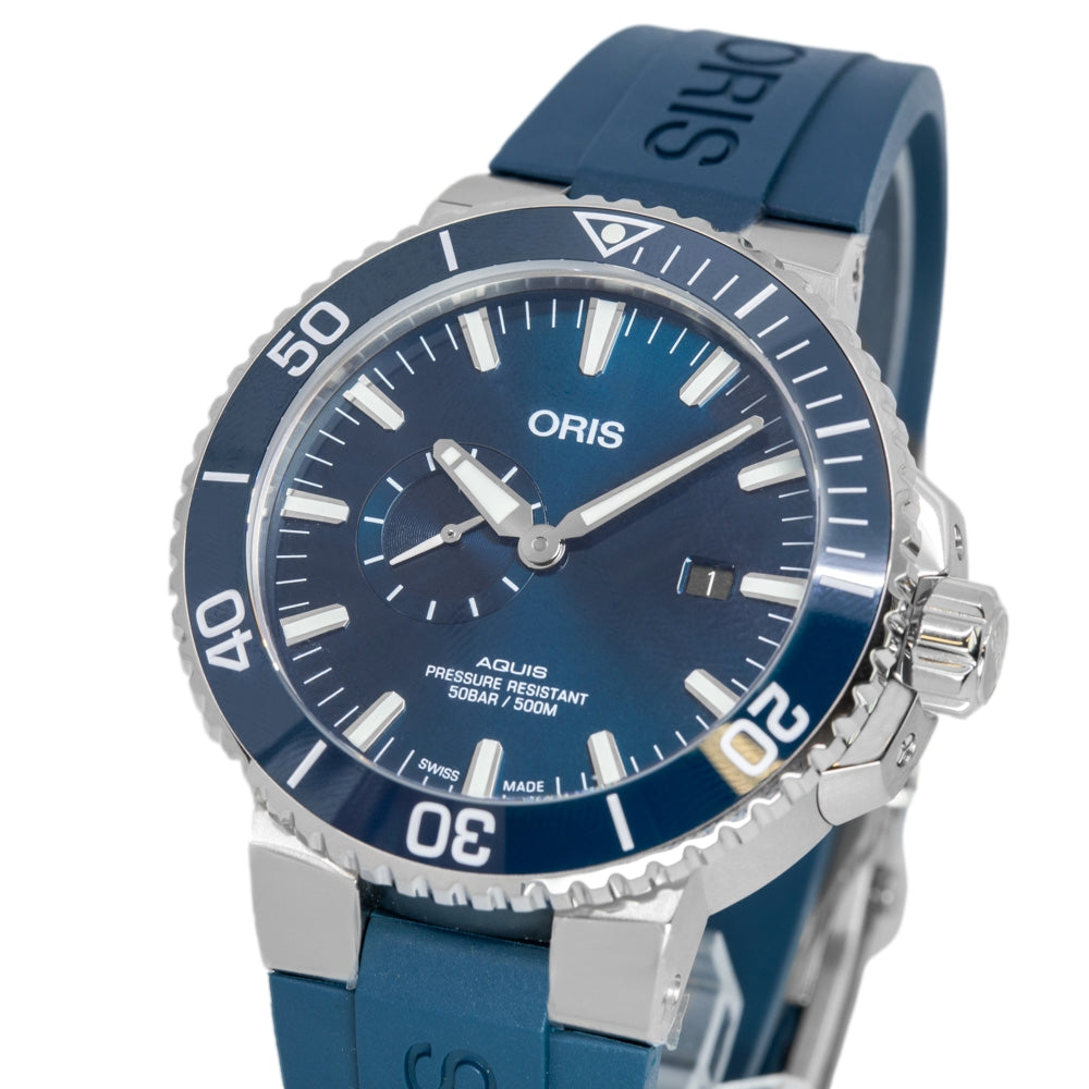Oris 01 743 7733 4155-07 4 24 69EB Aquis Blue Dial Auto