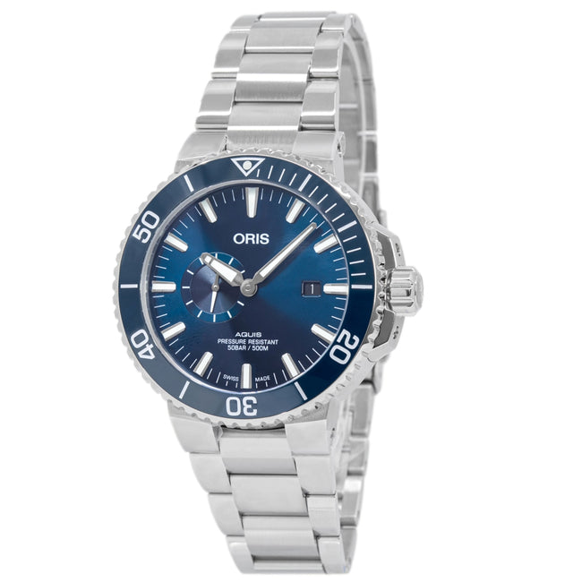 Oris 01 743 7733 4155-07 8 24 05PEB Aquis Blue Dial Auto