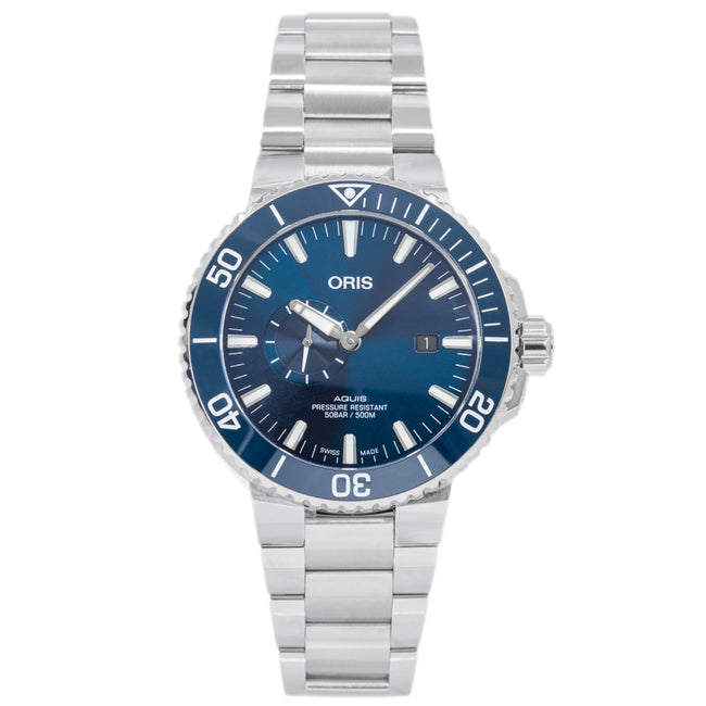 Oris 01 743 7733 4155-07 8 24 05PEB Aquis Blue Dial Auto