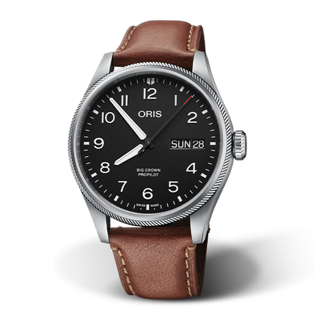 Oris 01 752 7760 4164-07 5 22 07LC Big Date Black Dial Watch