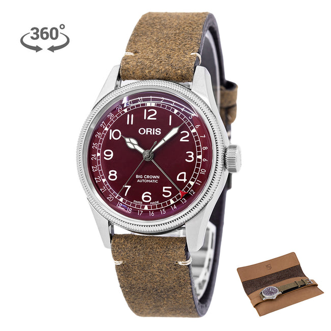 Oris 01 754 7741 4068-07 5 20 50 Große Krone Rotes Zifferblatt Uhr
