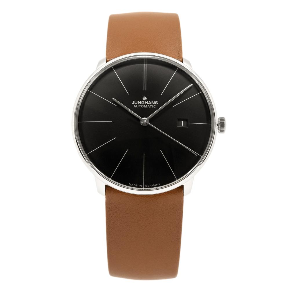Junghans Herrenuhr 027/4154.00 Meister Fein Schwarzes Zifferblatt