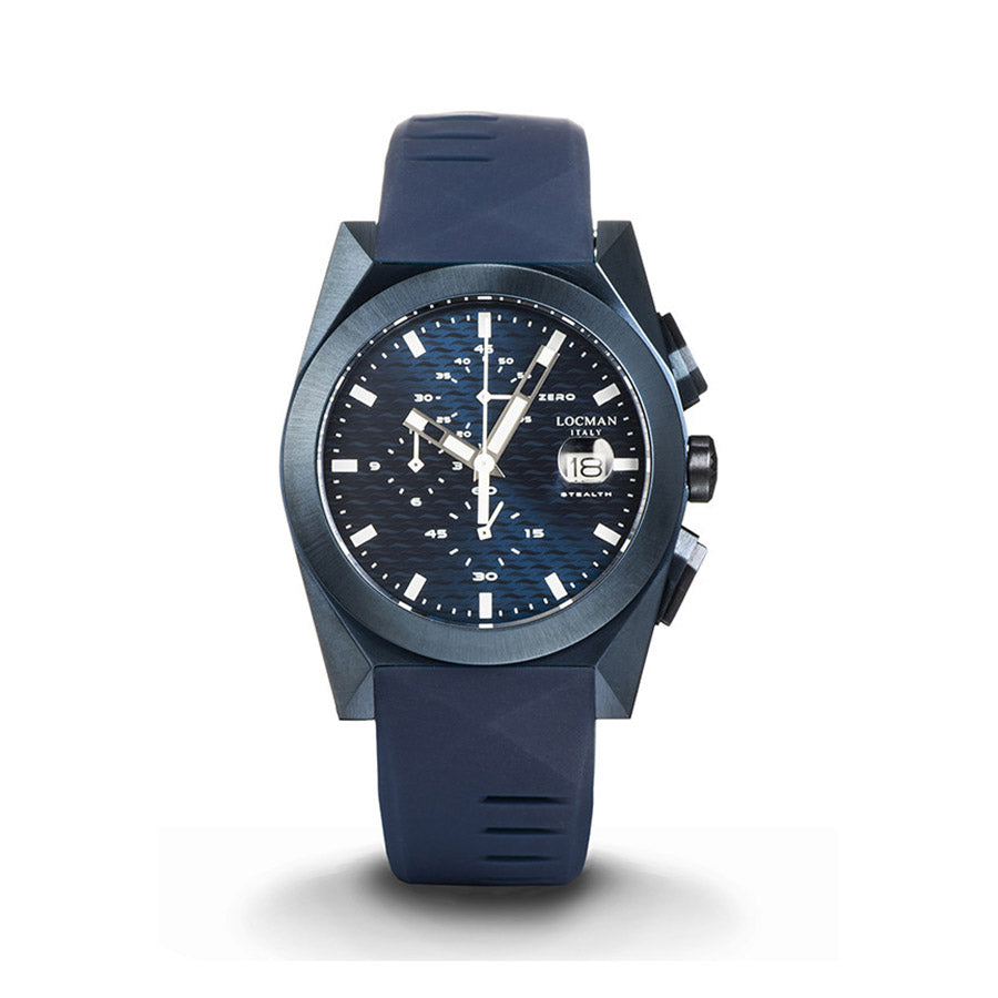 Locman Men's 0812B02S-BLBLWHSB Stealth Blue Dial Watch