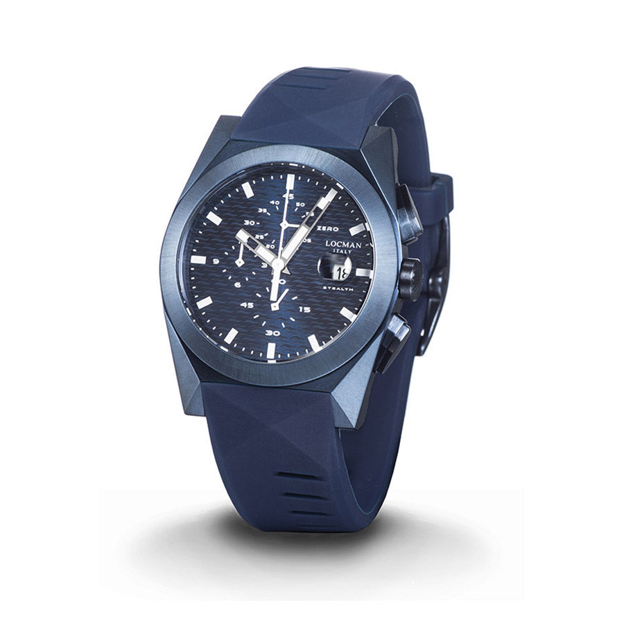 Locman Men's 0812B02S-BLBLWHSB Stealth Blue Dial Watch
