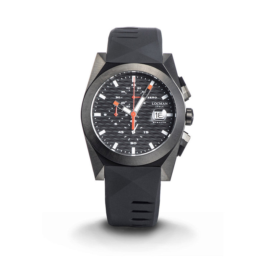 Locman Men's 0812K01S-BKBKRDSK Stealth Black Watch