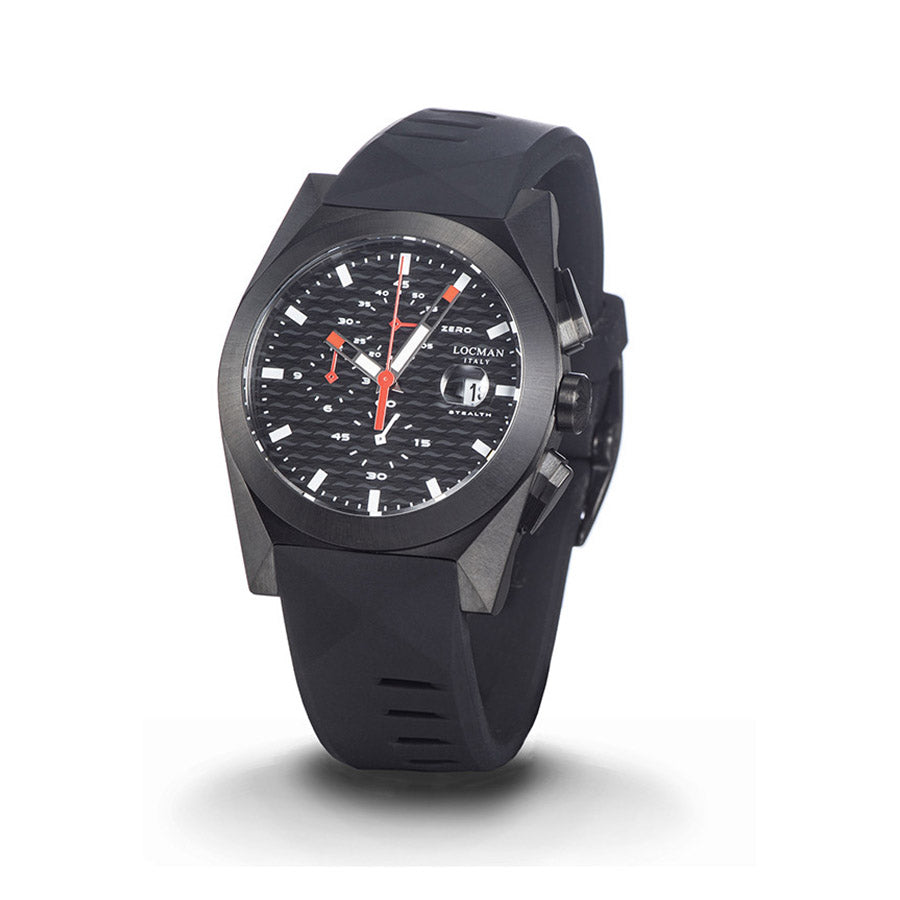 Locman Men's 0812K01S-BKBKRDSK Stealth Black Watch