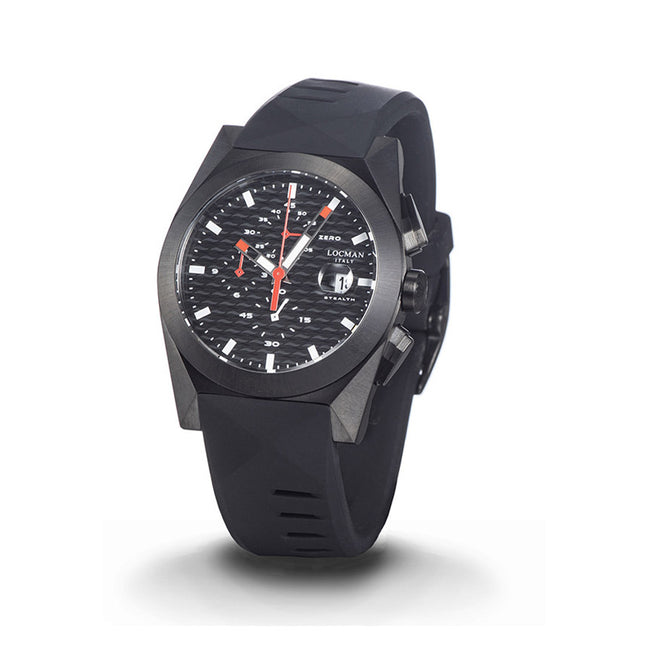 Locman Men's 0812K01S-BKBKRDSK Stealth Black Watch