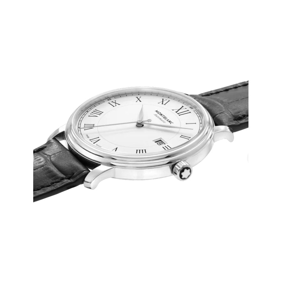 Montblanc Herrenuhr 119962 Tradition Weißes Zifferblatt