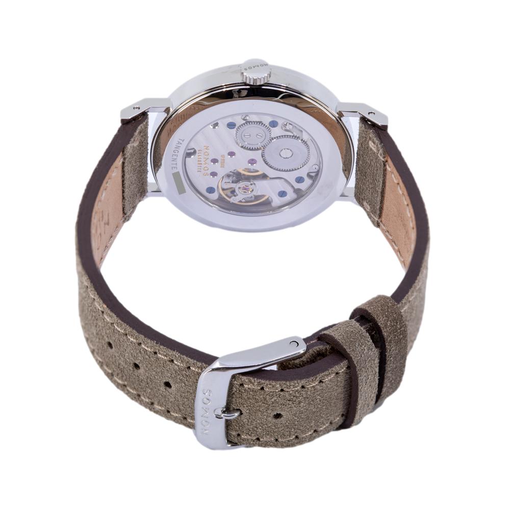 Nomos Glasutte Herrenuhr 133 Tangente mit nachtblauem Zifferblatt