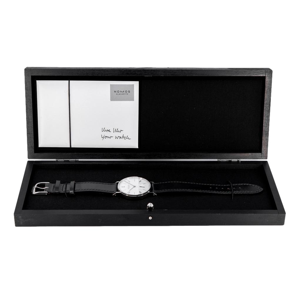 Nomos Glashütte Herrenuhr 139 Tangente kleine Sekunde