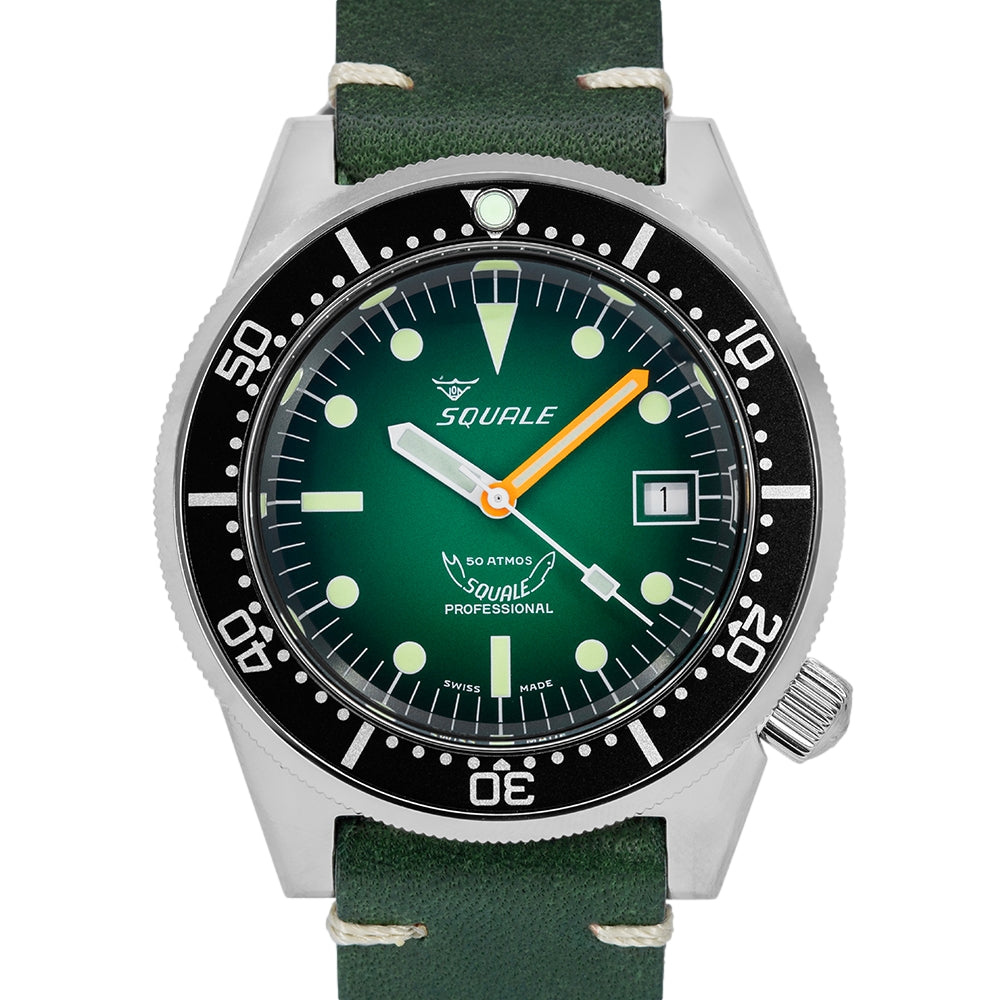 Squale Men's 1521PROFGR.PVE 1521 Green Ray 50 ATM Automatic