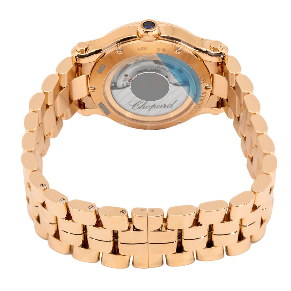 Chopard 275378-5008 Happy Sport RoseGold 18k Diamonds Watch