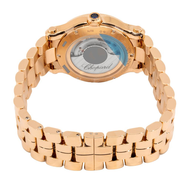 Chopard 275378-5008 Happy Sport RoseGold 18k Diamonds Watch