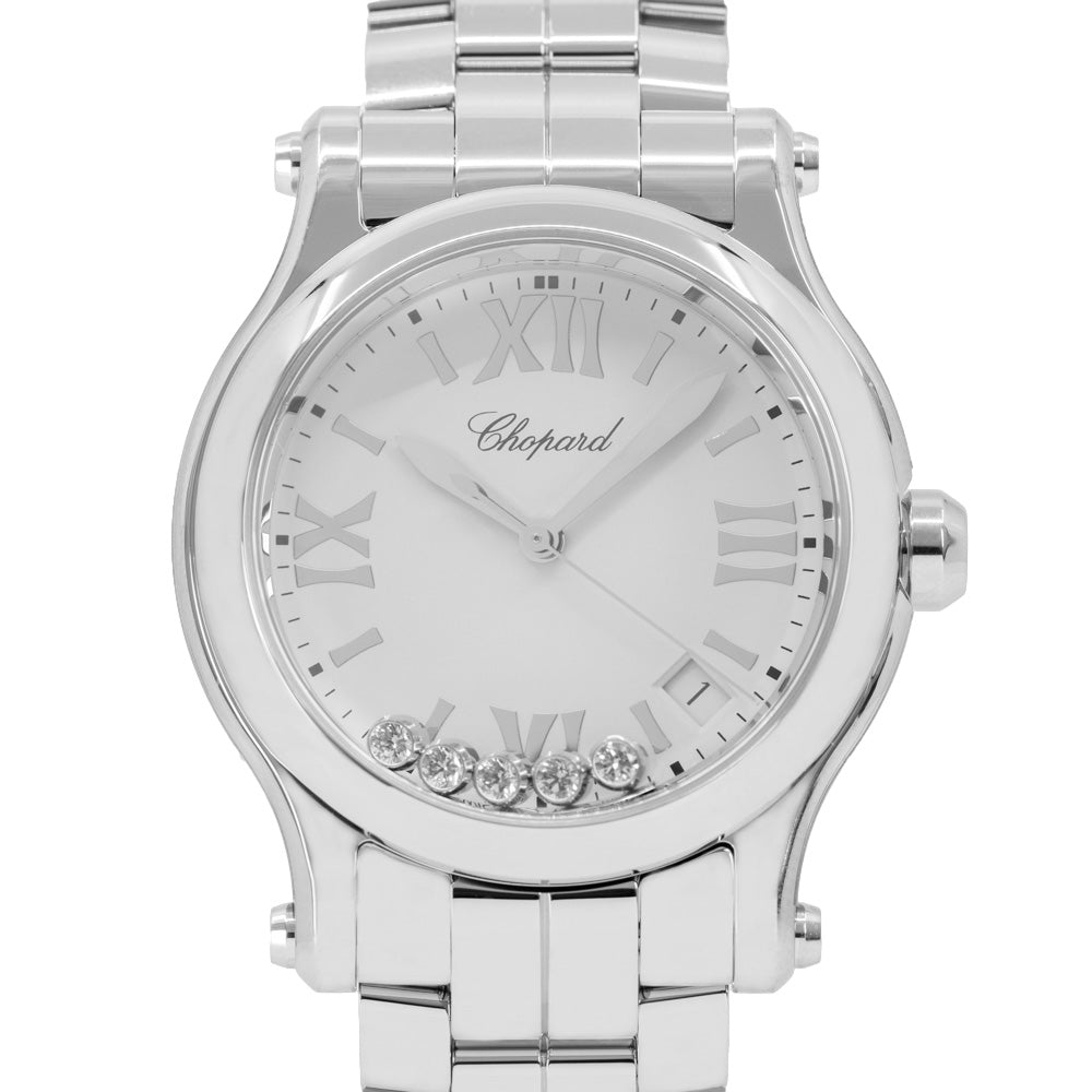 Chopard Ladies 278582-3002 Happy Sport White Dial Watch