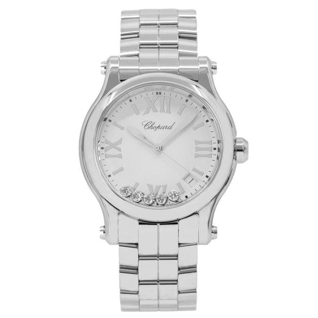 Chopard Ladies 278582-3002 Happy Sport White Dial Watch