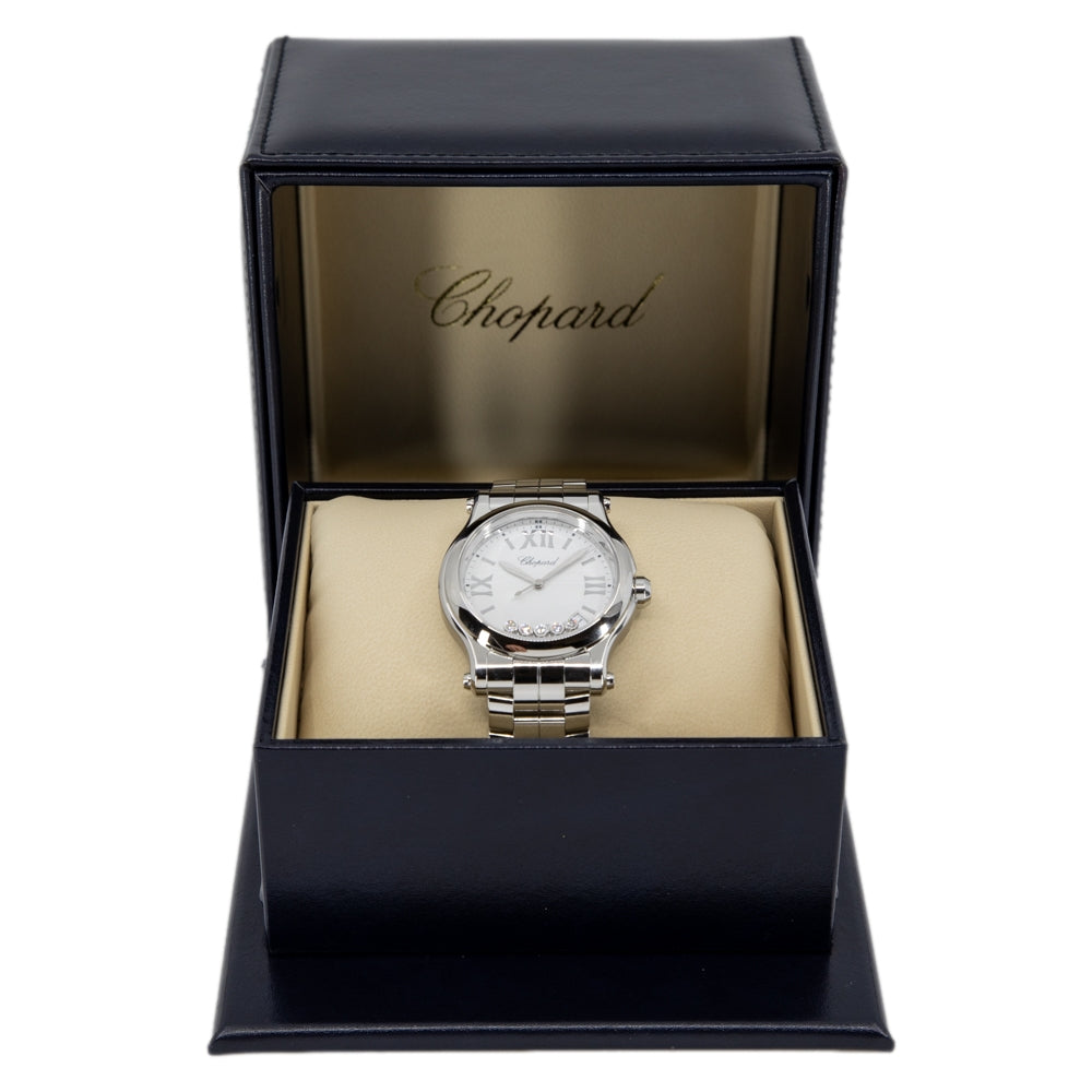Chopard Ladies 278582-3002 Happy Sport White Dial Watch