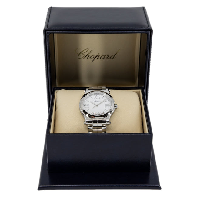 Chopard Ladies 278582-3002 Happy Sport White Dial Watch