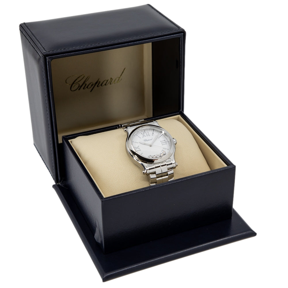 Chopard Ladies 278582-3002 Happy Sport White Dial Watch