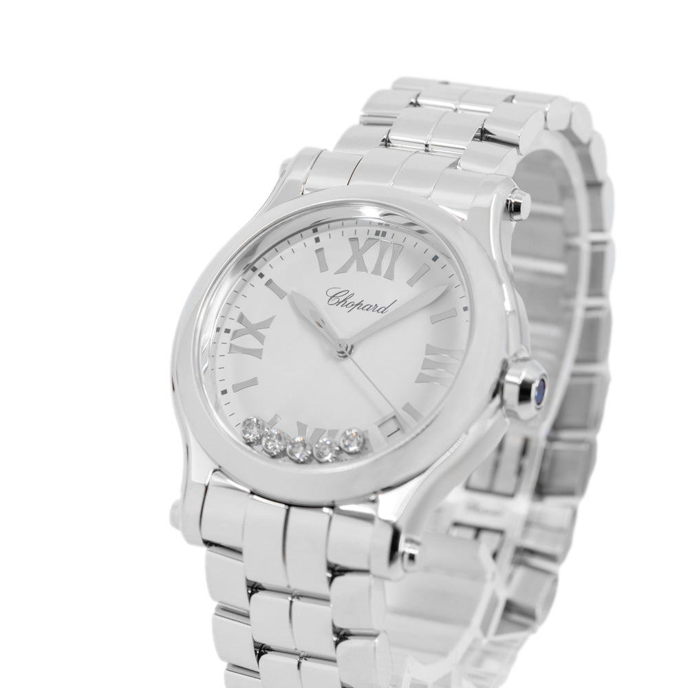 Chopard Ladies 278582-3002 Happy Sport White Dial Watch