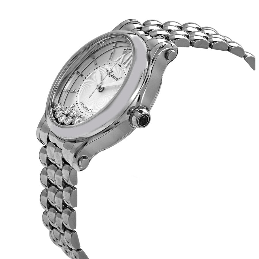 278602-3002-Chopard Ladies 278602-3002 Happy Sport Silver Dial Watch