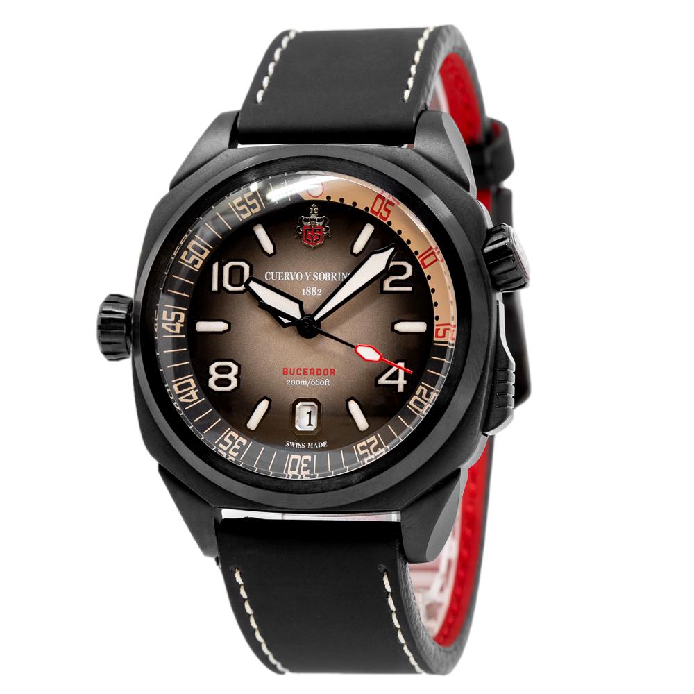 Cuervo y Sobrinos Men's 2860.3N Buceador Caribe 43mm Auto