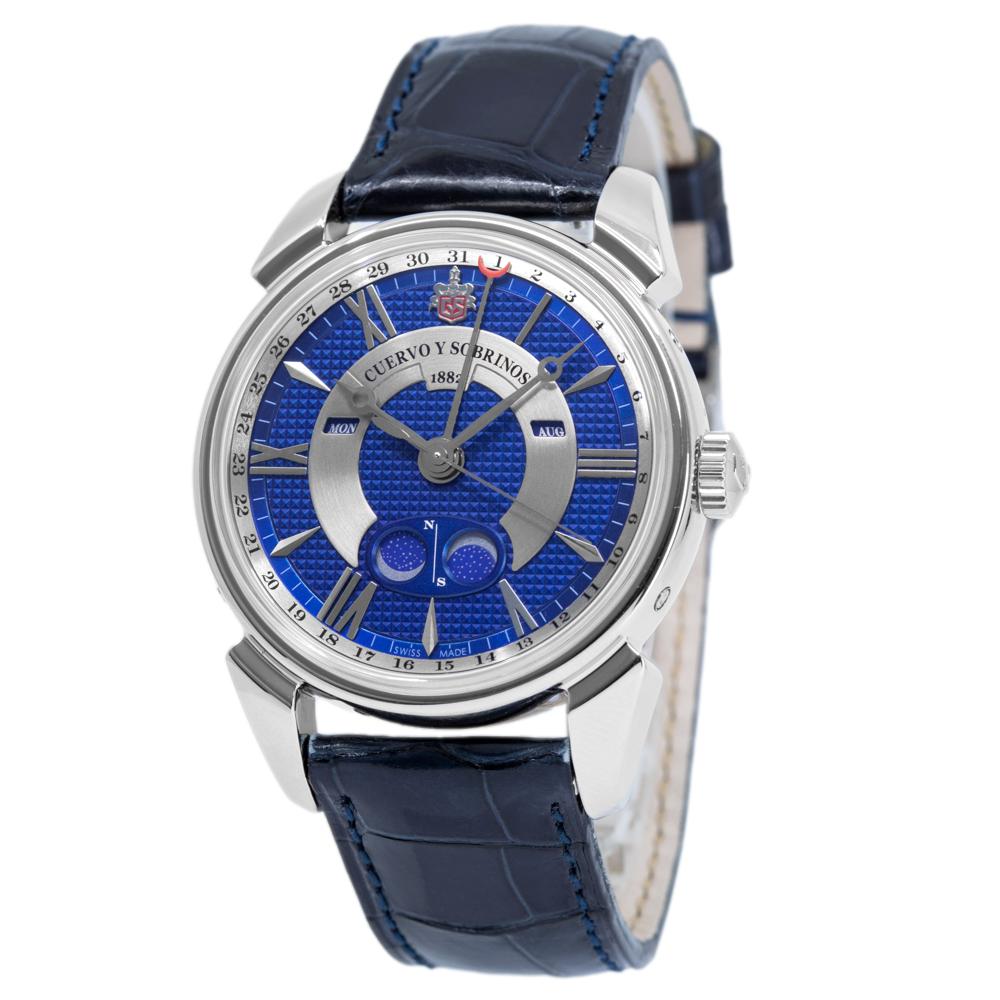 CuervoySobrinos Men's 3194.1DL Historiador Doble Luna Watch