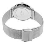 Junghans 41/4463.48 Max Bill Silbernes Zifferblatt Quarzuhr