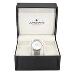 Junghans 41/4463.48 Max Bill Silbernes Zifferblatt Quarzuhr