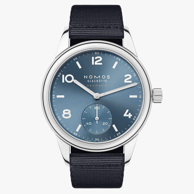 Nomos 750 Club Sport Neomatik Polar Blue Textile Strap Auto